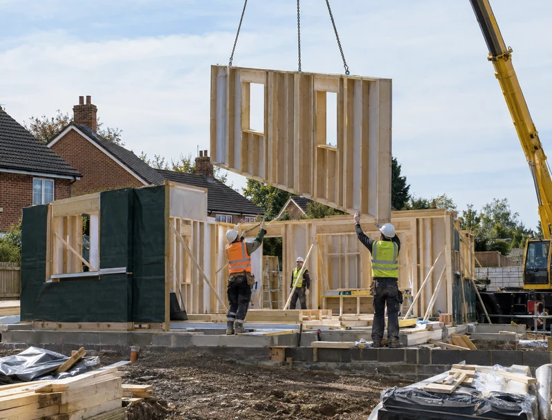 Illustrative timber-frame wall installation